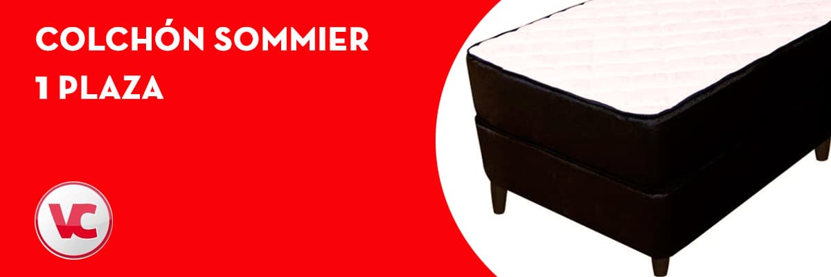 Colchón sommier 1 plaza
