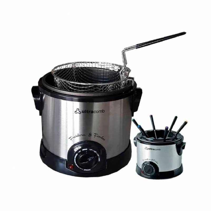 Ultracomb Freidora De Aceite 1.5 Lts Fondue Fr8300 Acero Inox