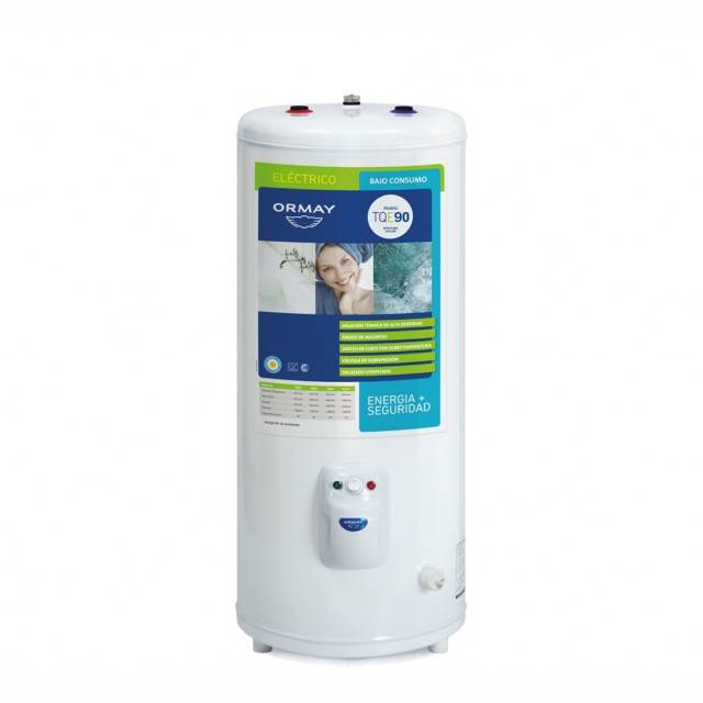 Ormay Termotanque Electrico 90 Lts Tqe90 Conexion Superior Pie/Colgar
