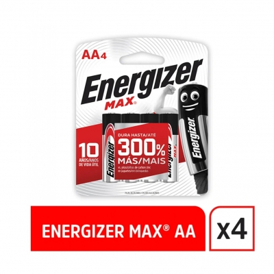 Energizer Max Pila Alcalina Aa X4 E91 Bp4