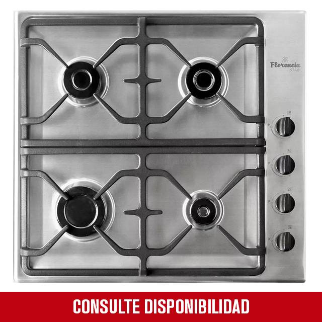 Singer Florencia Anafe A Gas 4 Hornallas 6748I Acero Inox Rejilla Fundicion