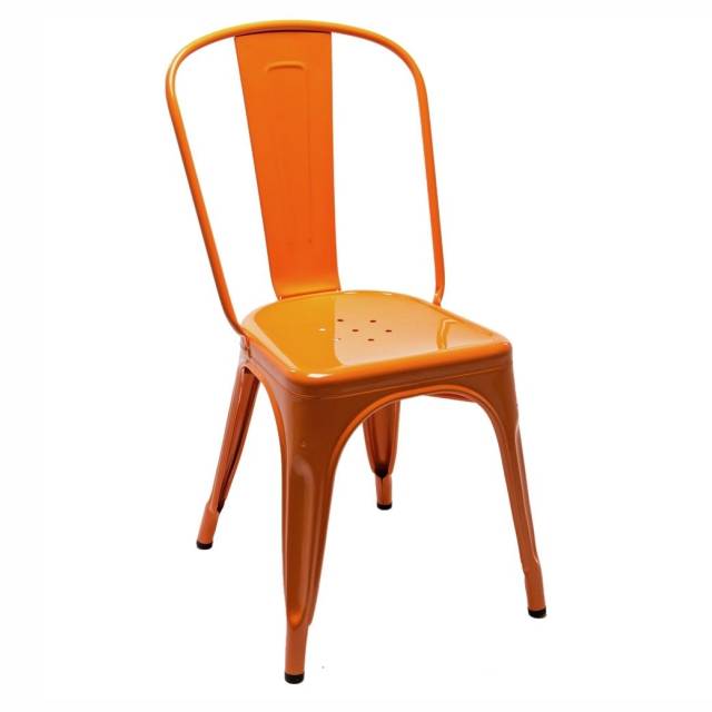 Vanguard Silla Tolix Acero Naranja Pintado 818C