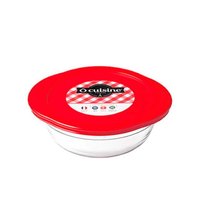 Ocuisine Contenedor 0.35L Redondo Cook&Store C/Tapa Roja 14X12X5Cm 206Pc00