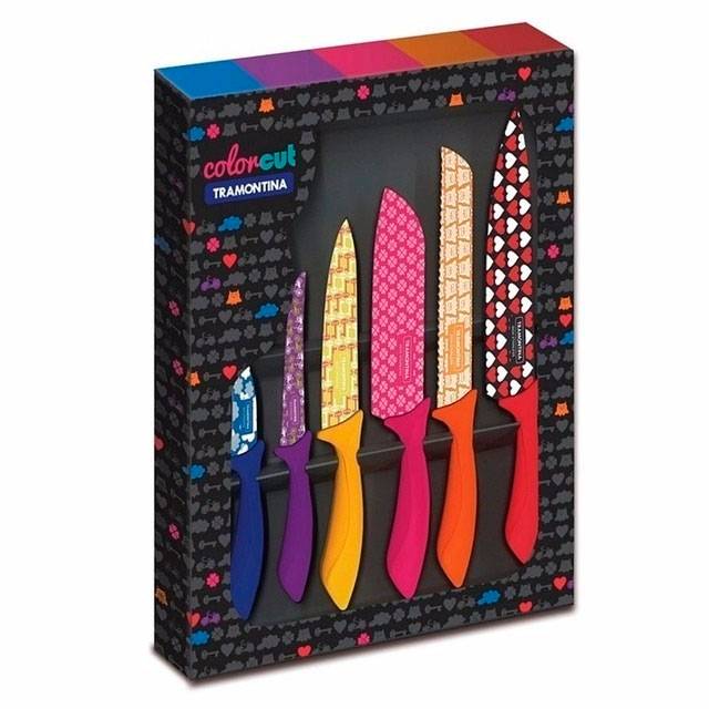 Tramontina Juego Cuchillos 5 Piezas Colorcut 23099/936