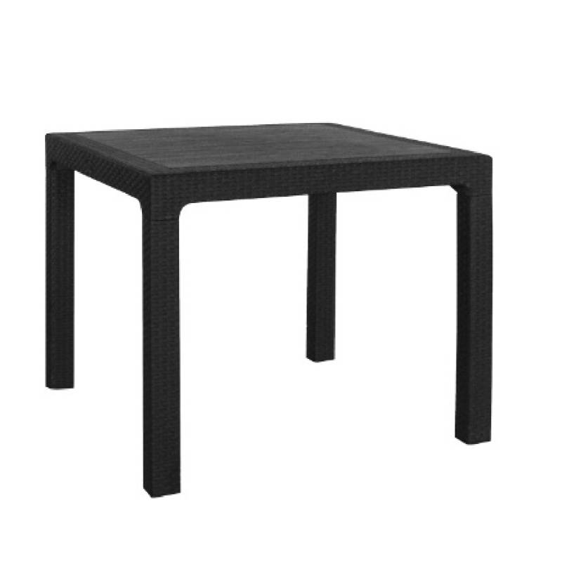 Laury Mesa Plastica Cuadrada 90 Negra Harmony 16275