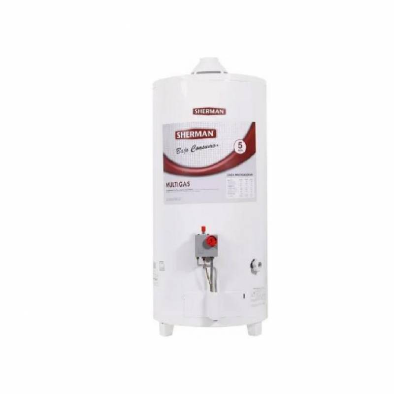 Sherman Termotanque Multigas Pie 80 Lts Tpgp080Msh13 Conexion Superior