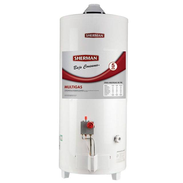 Sherman Termotanque Multigas Pie 50 Lts Tpgp050Msh13 Conexion Superior