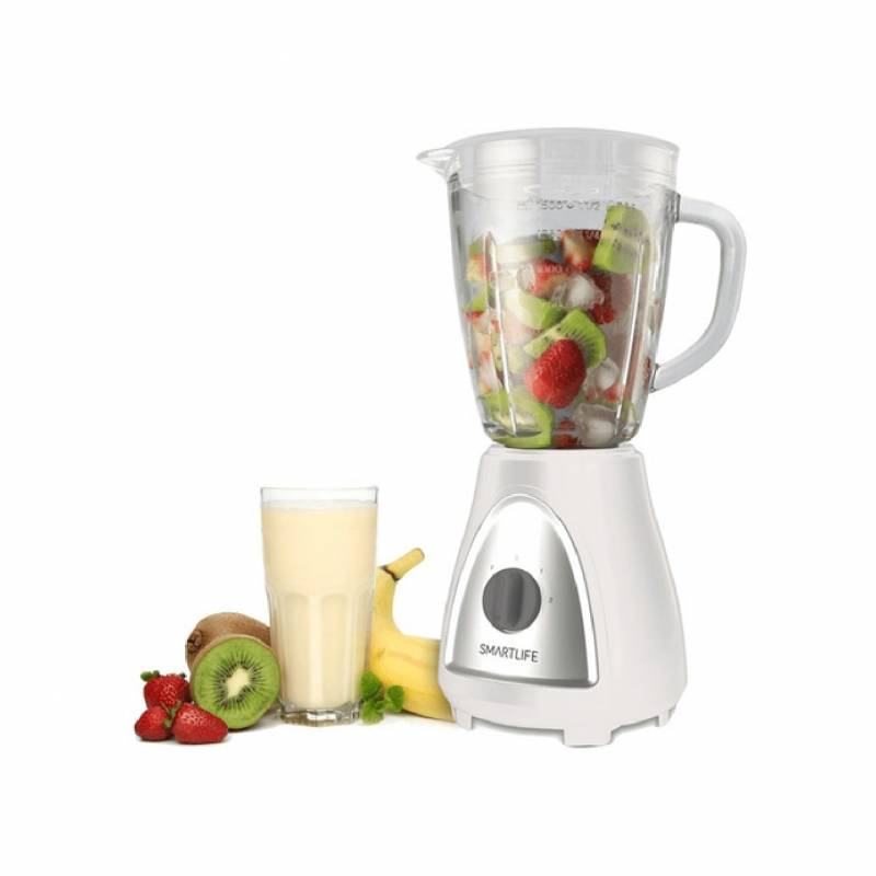 Smartlife Licuadora 1.5 Lts 400W Jarra Vidrio Sl-Bl1008W Blanca