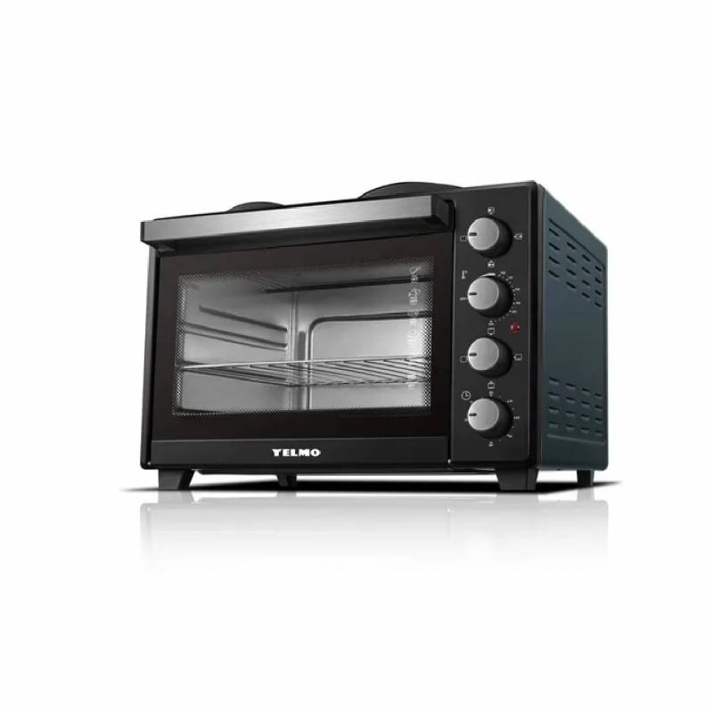 Yelmo Horno Electrico 45Lts Acero Negro Yl-45An Anafe Doble