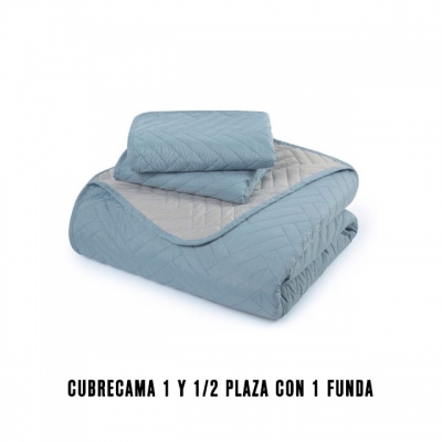 Alcoyana Cubrecama 1 1/2 Plaza Cover Moscu + Funda 1731