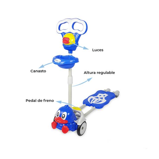 Perbambini Monopatin 4 Ruedas Tweet Con Luces