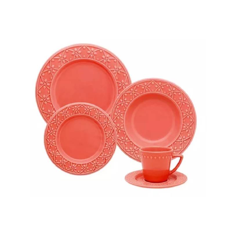 Oxford Mendi Set Vajilla 30 Piezas Coral Nk30.7307