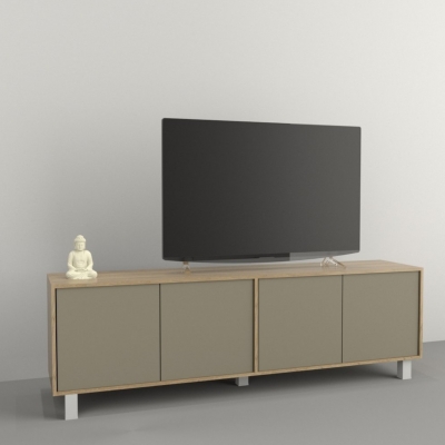 Tables Minimal Mesa Tv Hasta 75´4 Ptas Combinado Olmo Gris 4101cog