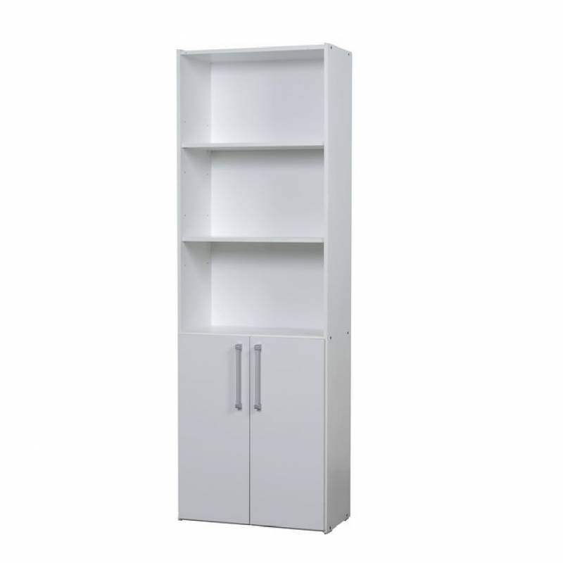 Ricchezze Mesina Biblioteca 5 Espacios 2 Puertas Bajas Pino Blanco/Nebraska Gris