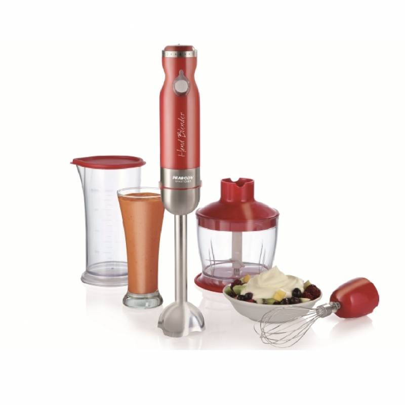 Peabody Licuadora Manual Pe-Lma327R Roja Mixer Minipimer