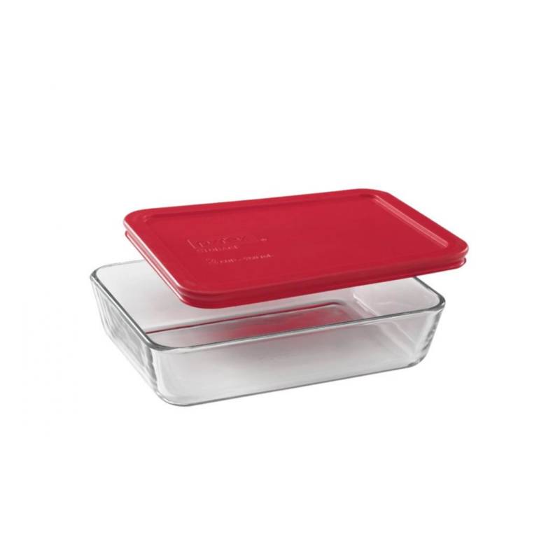 Pyrex Symply Store Contenedor Rectangular C/ Tapa Roja 750Cc 18X13X4Cm 1075430