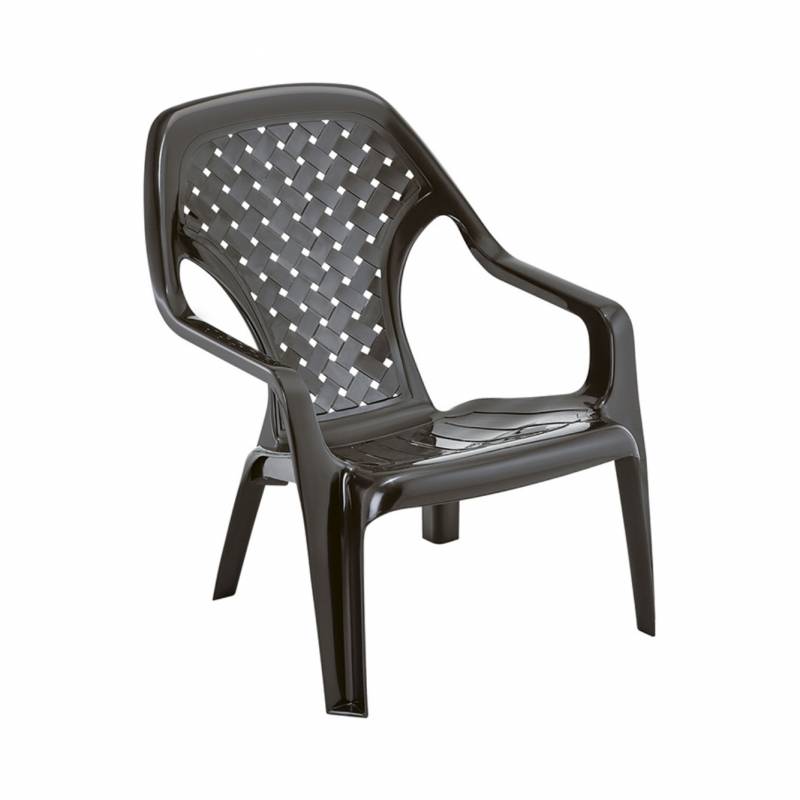Rimax Silla Plastica C/Apoyabrazo Pipa 7798-Xp Wengue