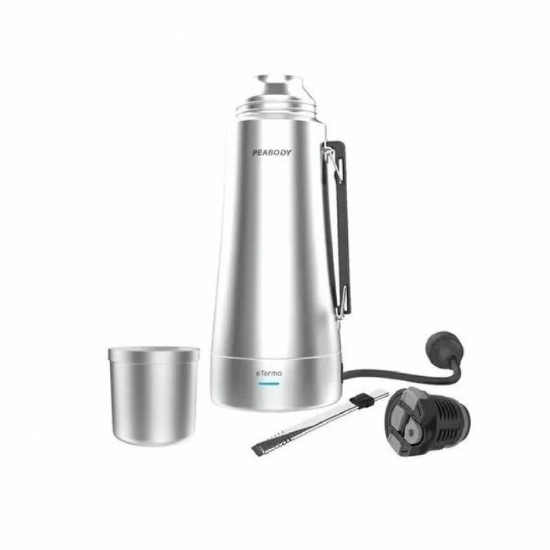 Peabody Termo Electrico Con Bombilla 1Lts Inox Pe-Et1001D Gris Metalizado