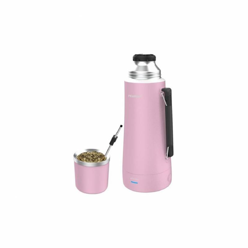 Peabody Termo Electrico Con Bombilla 1Lts Inox Pe-Et1001G Rosa Metalizado