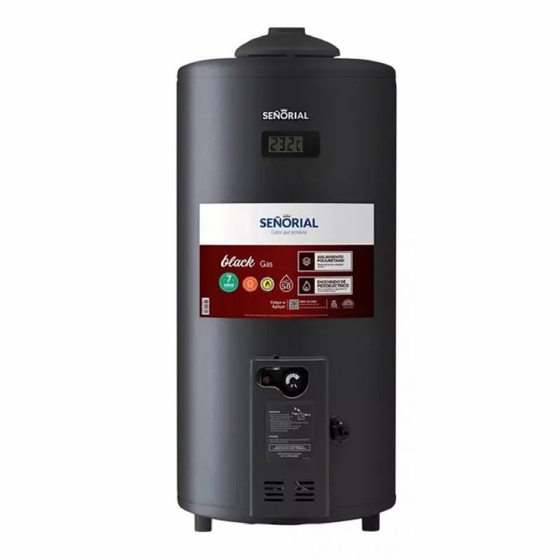 Señorial Termotanque Multigas 75 Lts  Black 2.0 Tsbg75 Inferior Colgar/Apoyar