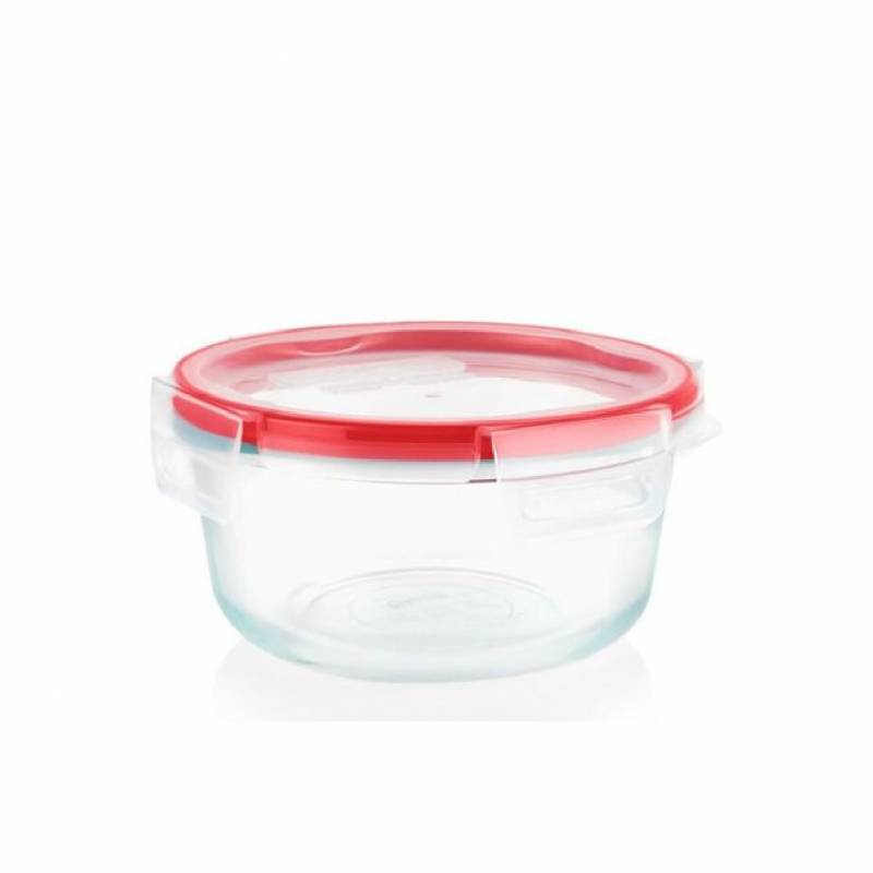 Pyrex Contenedor Redondo C/Tapa Roja 950Cc Fresh Lock 1137213