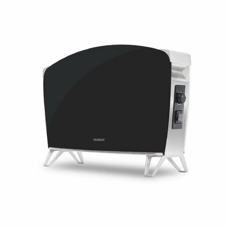 Peabody Vitroconvector Doble Vidrio 1500W Negro Pe-Bvc15N