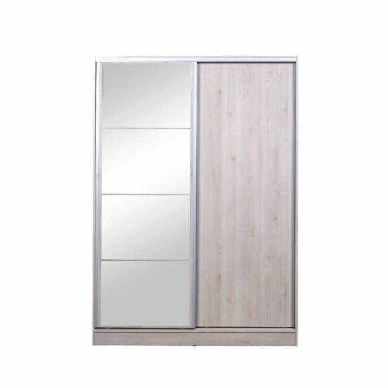 Ricchezze Murano Placard Corredizo 2 Puertas 1.40 C/Espejo Pino Blanco