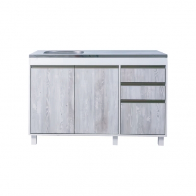 Ricchezze Sorrento Bajo Mesada 1.20 2 Puertas 3 Cajones Cascina-Arcilla