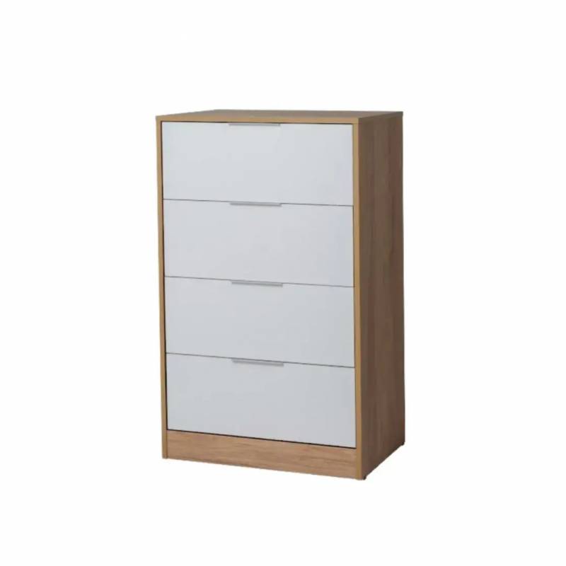 Ricchezze Murano Chifonier 4 Cajones Hickory/Blanco Texturado