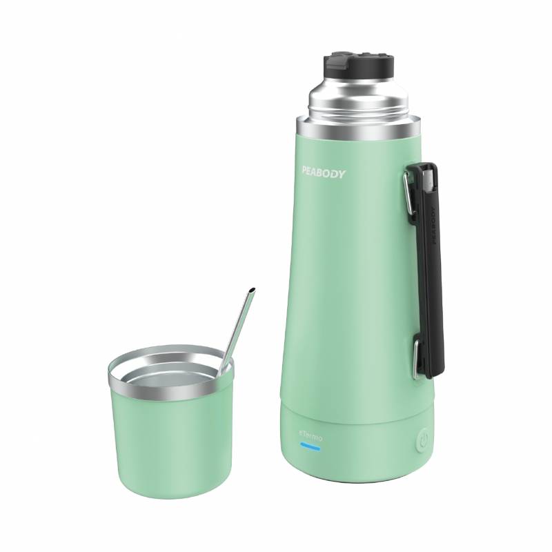 Peabody Termo Electrico Con Bombilla 1Lts Inox Pe-Eta1001V Verde
