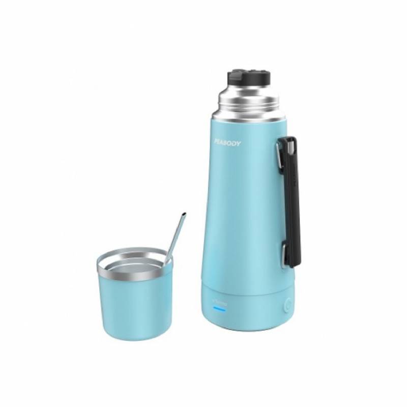 Peabody Termo Electrico Con Bombilla 1Lts Inox Pe-Et1001C Celeste