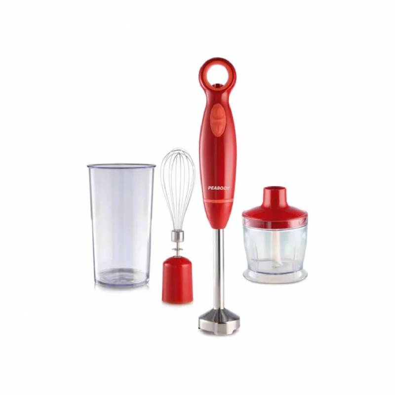 Peabody Licuadora Manual 600W Pe-Lma323R Roja Mixer Minipimer