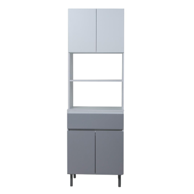 Ricchezze Livorno Despensero Multiuso 4 Puertas 1 Cajones Gris Polar