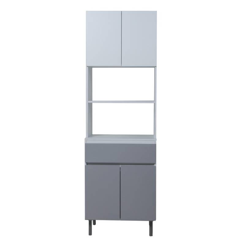 Ricchezze Livorno Despensero Multiuso 4 Puertas 1 Cajones Gris Polar