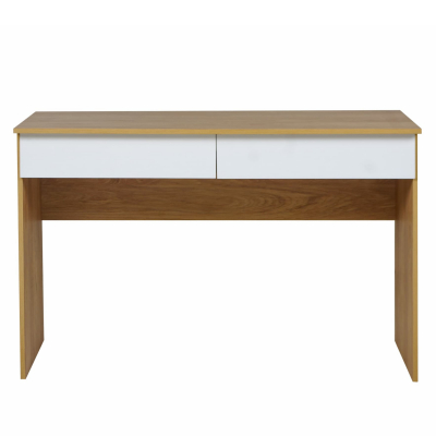 Ricchezze Mesina Escritorio 1.20 2 Cajones S/Manija Hickory/Blanco Texturado