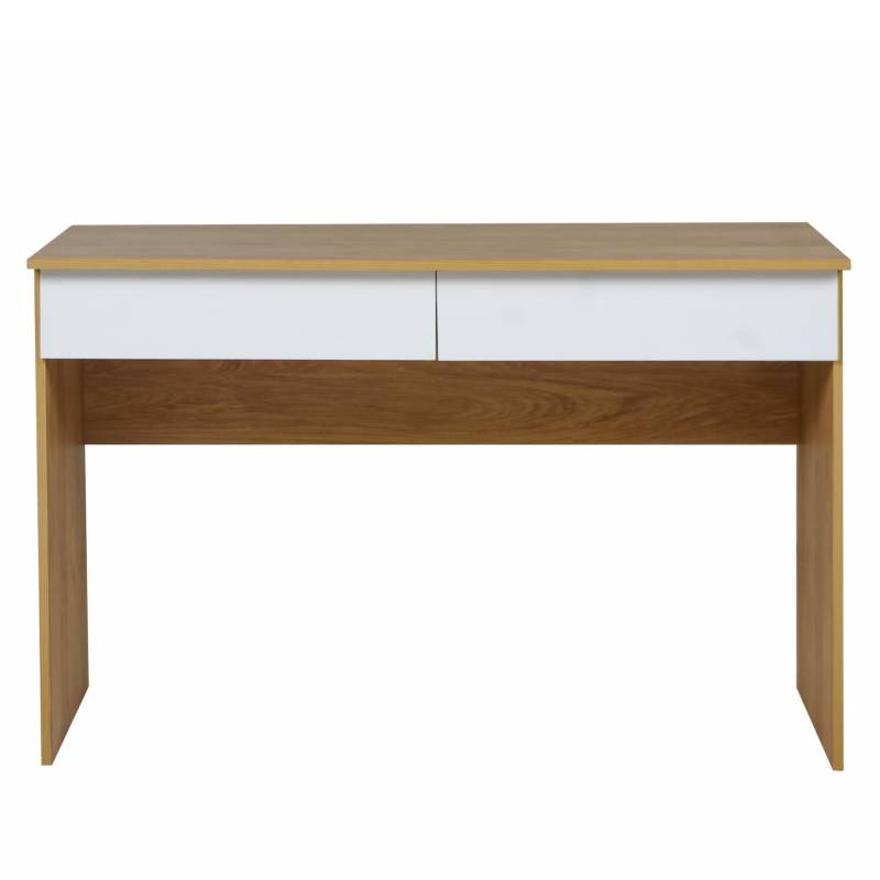 Ricchezze Mesina Escritorio 1.20 2 Cajones S/Manija Hickory/Blanco Texturado