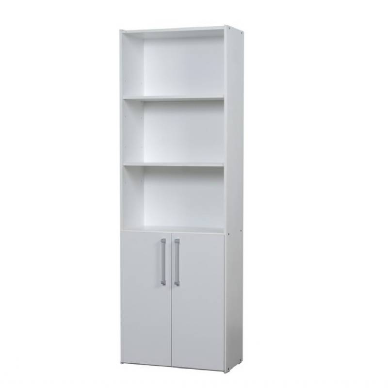 Ricchezze Mesina Biblioteca 5 Espacios 2 Puertas Bajas Pino Blanco