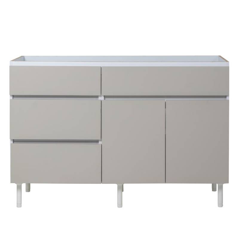 Ricchezze Livorno Bajo Mesada 1.20 2 Puertas 3 Cajones Beige Avellana