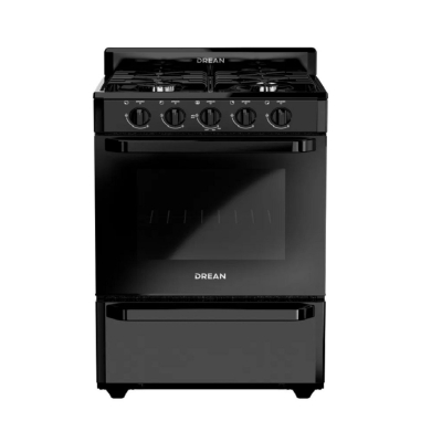 Drean Cocina Gas 56Cm Cd5602An0 P/Vidrio 4H (Multigas) Negra