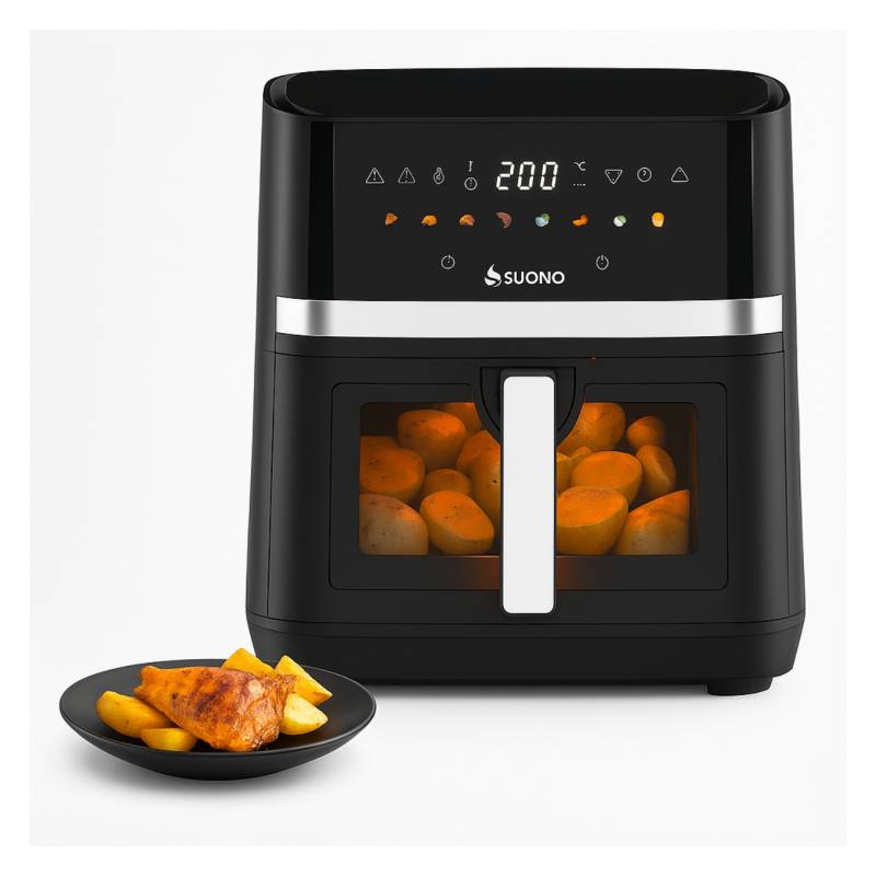 Suono Freidora Sin Aceite 8 Lts 1800W Hog0200 Negro