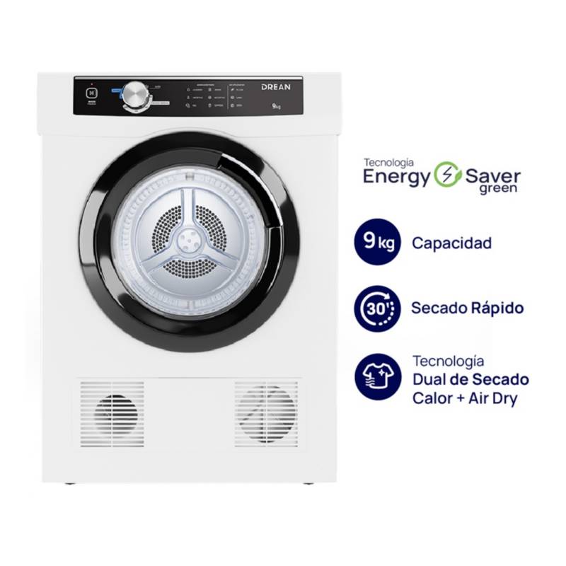 Drean Secarropas Por Calor 9Kg Sed090Vbcl0 Blanco