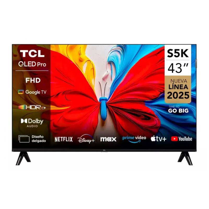 Tcl Televisor Qled 43 Fhd 43S5K Google Tv