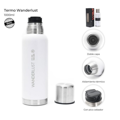 Wanderlust Termo 1 Lts Acero Blanco 39433