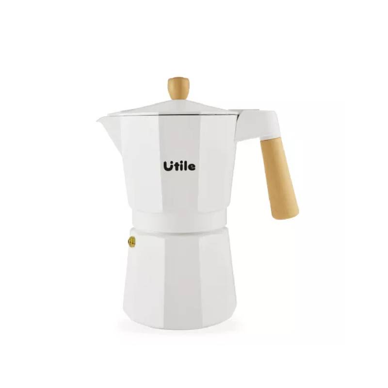 Utile Cafetera Aluminio Blanco Moka 21563 Ut-1140