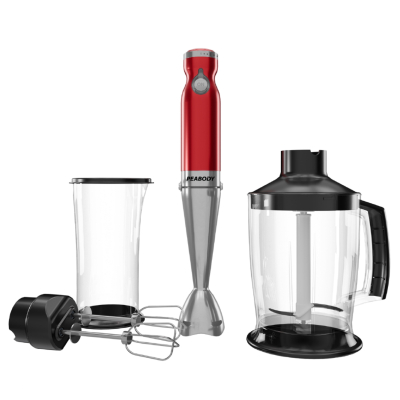 Peabody Licuadora Manual 1000W Pe-Lma328Rm Roja Mixer Minipimer
