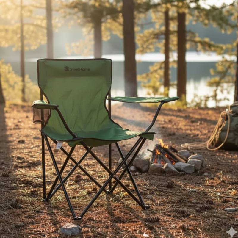 Steel Home Sillon Director Verde 80X45