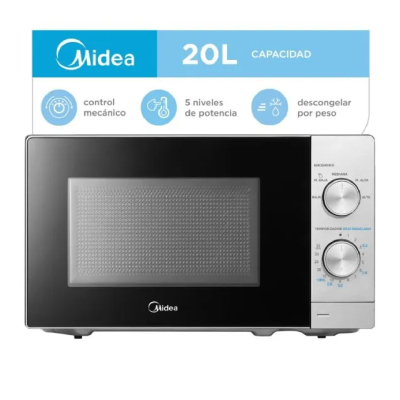 Midea Microondas 20L Mecanico Silver Mw-Mn120Sar1