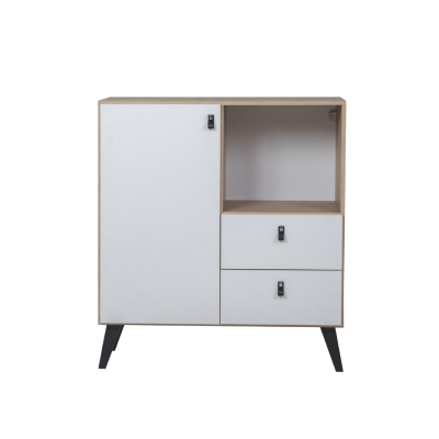 Ricchezze Leggero Biblioteca 1 Espacios 1 Puerta 2 Cajones Roble Kendal Natural Bco Texturado