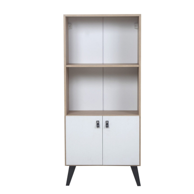 Ricchezze Leggero Biblioteca 2 Espacios 2 Puerta Roble Kendal Natural/Bco Texturado