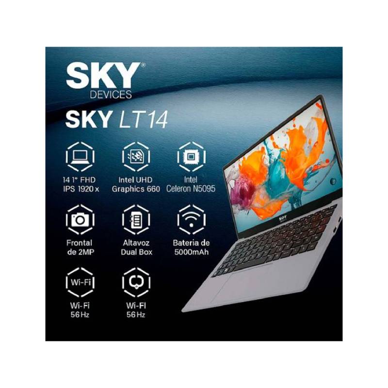 Sky Notebook 14.1 Fhd Lt14X Celeron N5095 Ram 6Gb Disco 128Gb